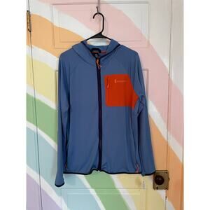 Cotopaxi Men’sXL Full Zip Hooded Jacket Blue Orange Recycled Performance Hoodie